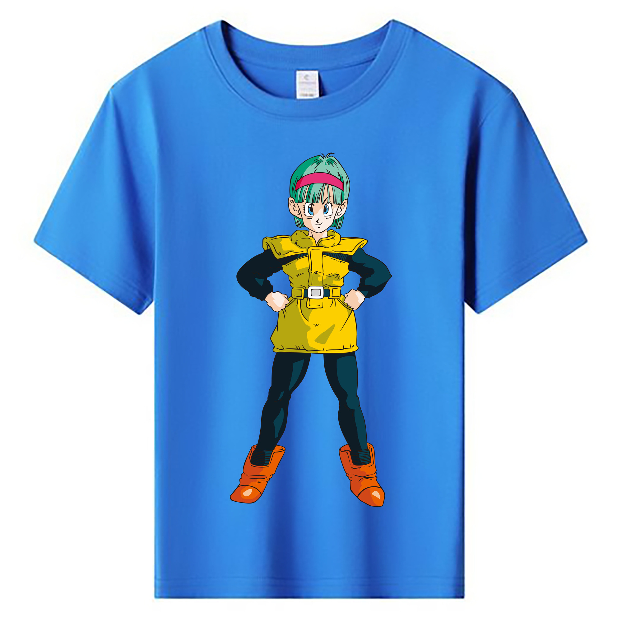 （画像用） ドラゴンボール ブルマ DRAGON BALL Bulma 綿100％キッズTシャツ（フロントプリント）